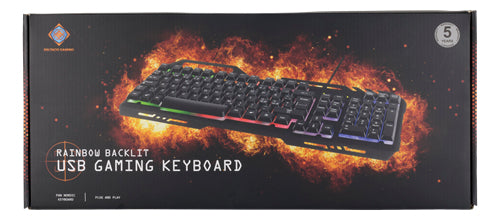 DELTACO GAMING GAM-042 Tastatur Membran RGB Kabling Nordisk Deltaco