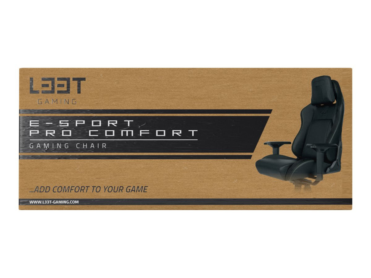 L33T E-Sport Pro Comfort Gamer Stol Sort