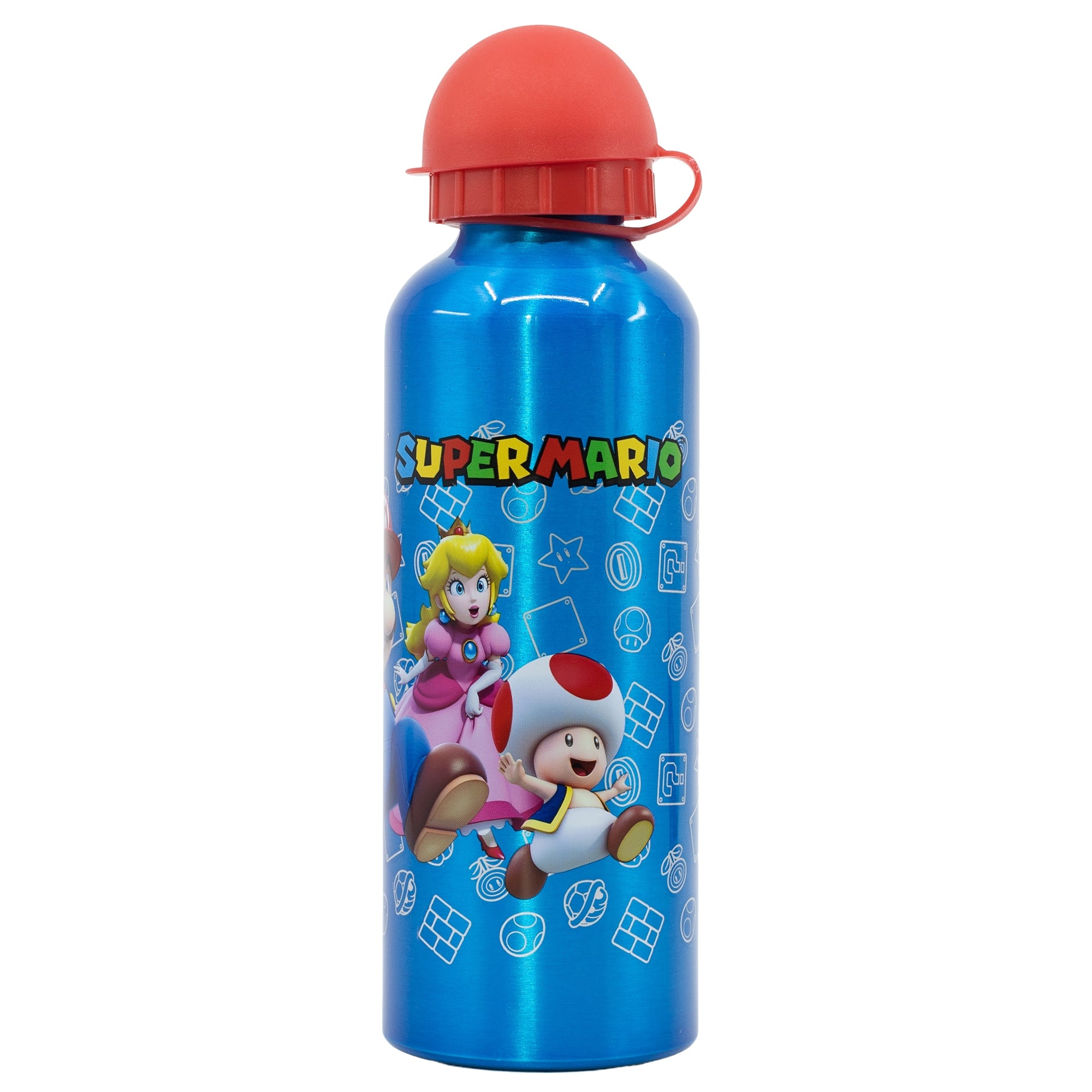 Super Mario - Metal Flaske - Blå - 530 ML