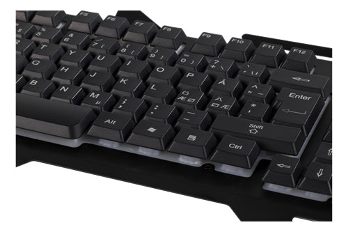 DELTACO GAMING GAM-042 Tastatur Membran RGB Kabling Nordisk Deltaco