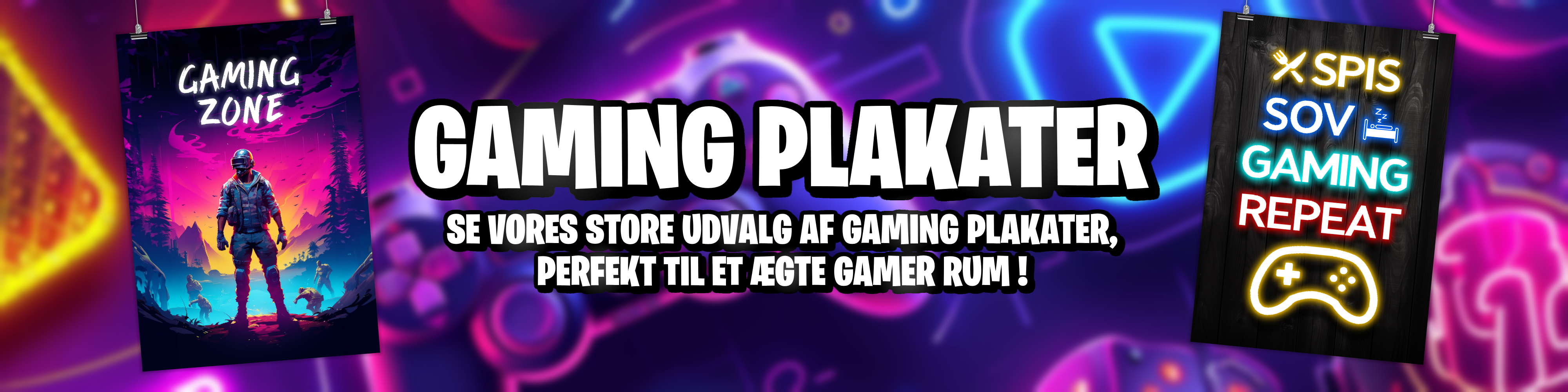 banner til gaming plakater kollektion