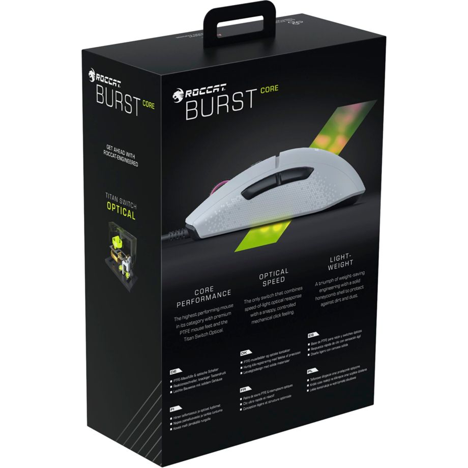 Roccat Burst Core Hvid RGB Gaming Mus