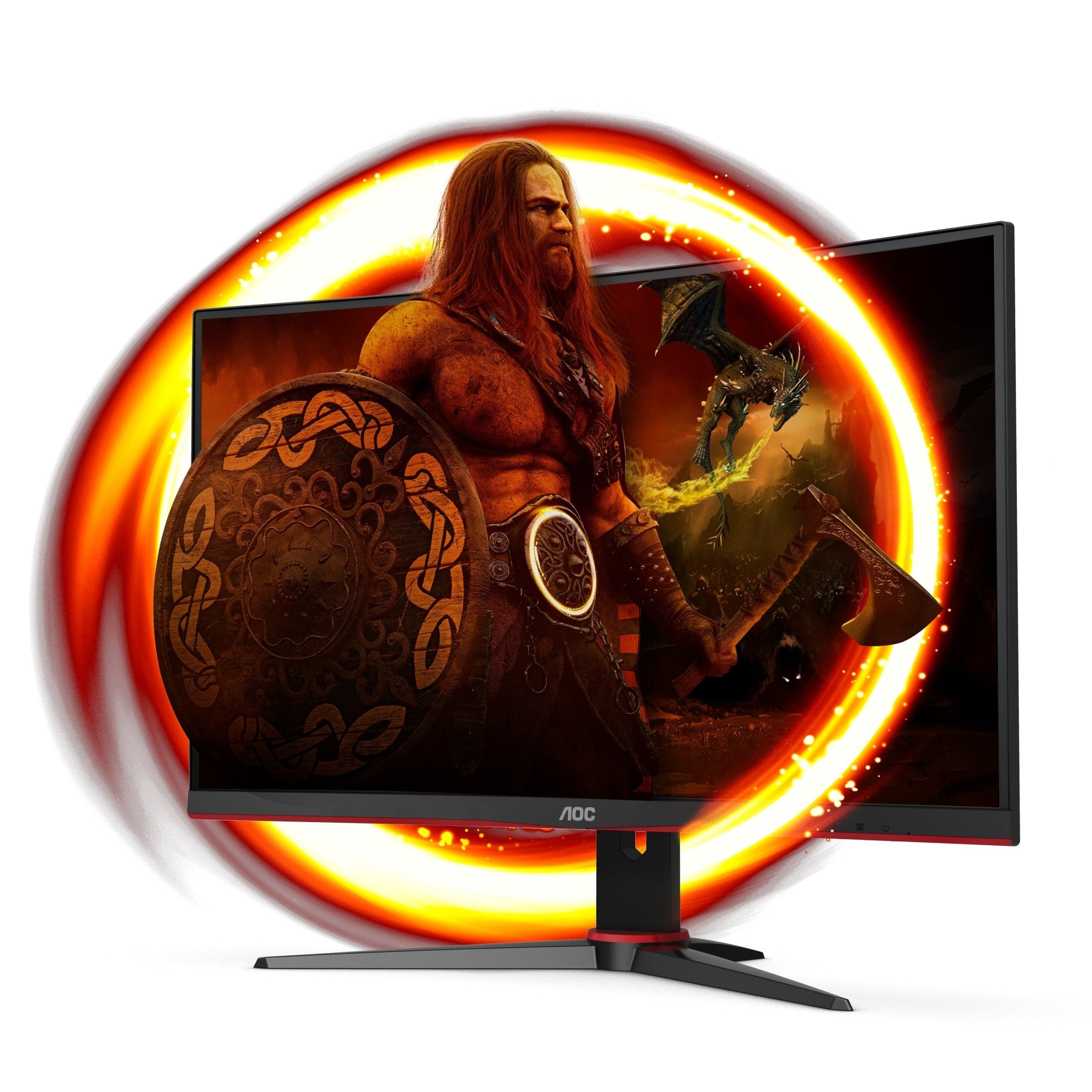 AOC Gaming C24G2AE/BK 24 1920 x 1080 VGA (HD-15) HDMI DisplayPort 165Hz Pivot Skærm AOC