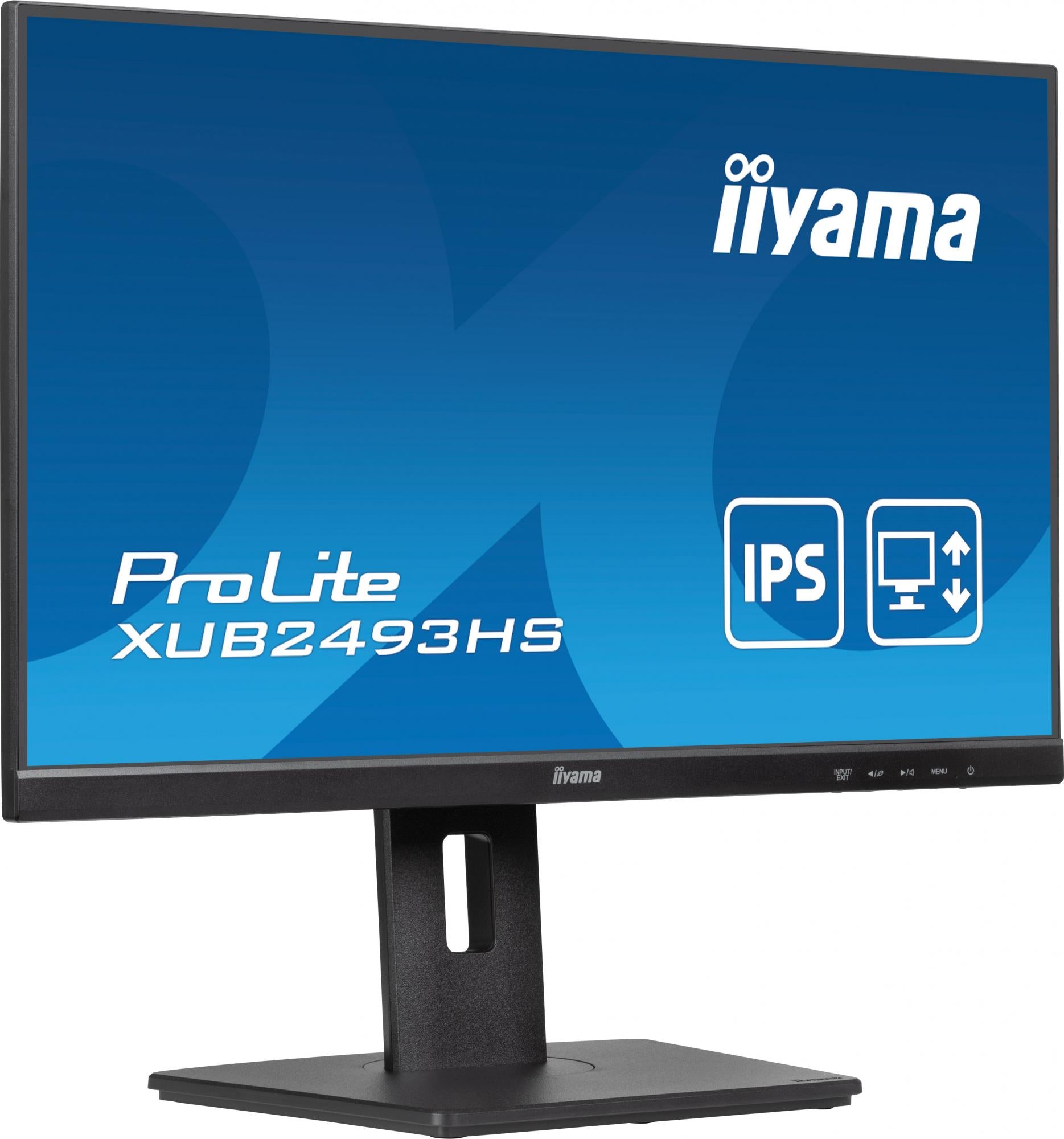 iiyama ProLite XUB2493HS-B6 24 1920 x 1080 (Full HD) HDMI DisplayPort 100Hz Pivot Skærm Iiyama