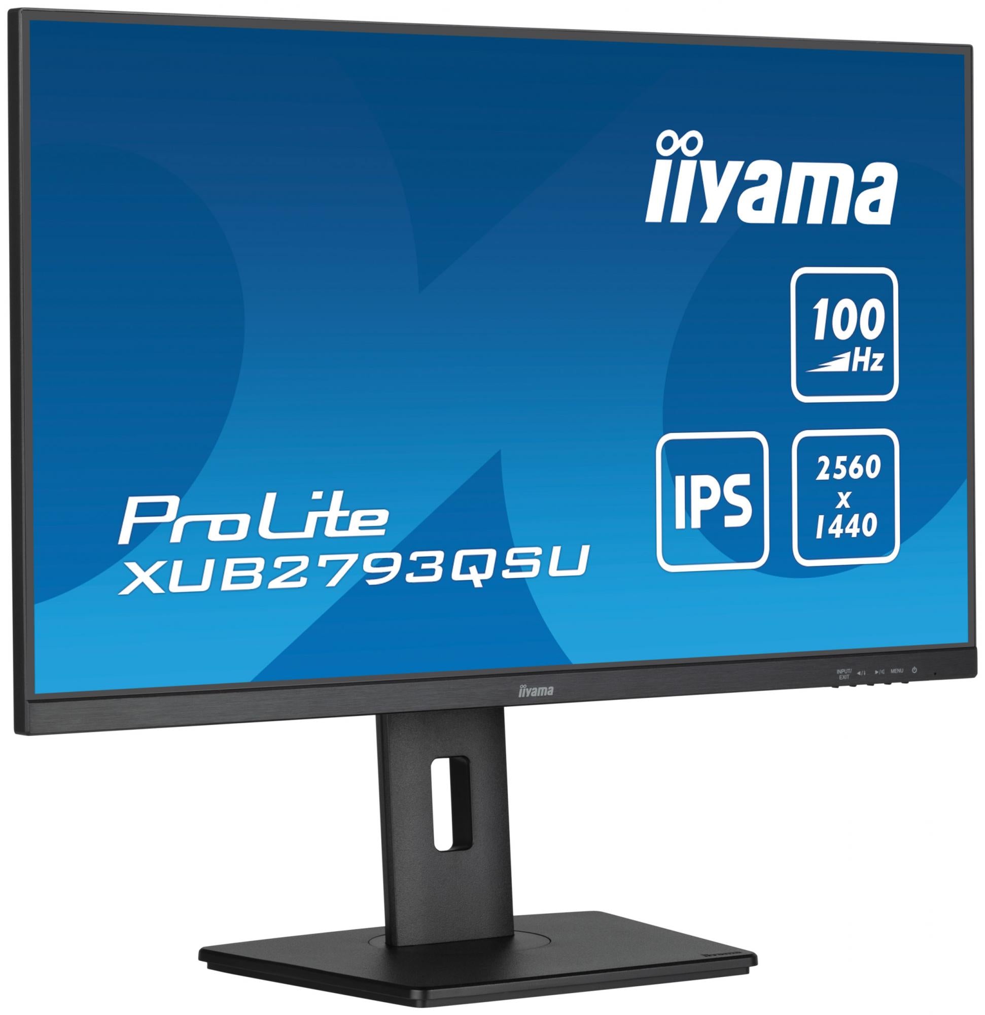 iiyama ProLite XUB2793QSU-B6 27 2560 x 1440 (2K) HDMI DisplayPort 100Hz Pivot Skærm Iiyama