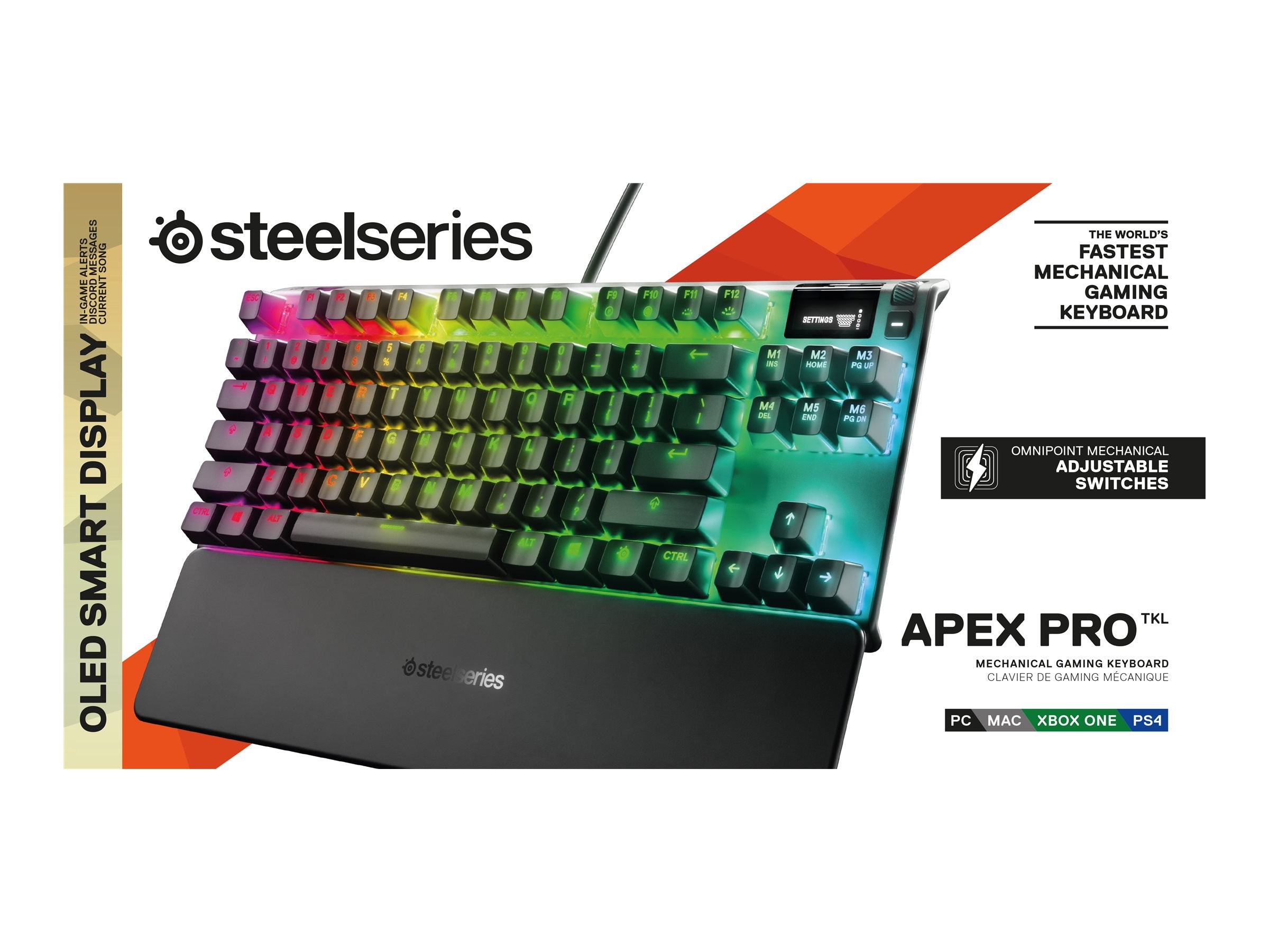 SteelSeries Apex Pro TKL Tastatur Mekanisk RGB Kabling