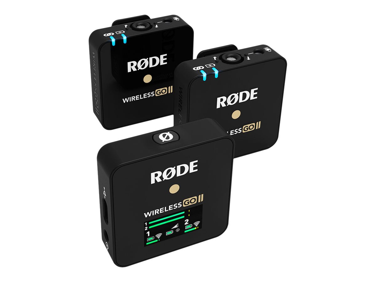 RØDE Wireless GO II Trådløst mikrofonsystem Trådløs Omni-directional Sort