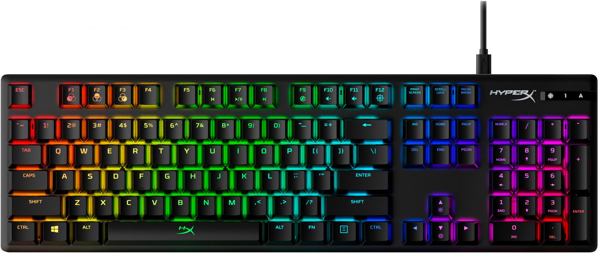 HyperX Alloy Origins Tastatur Mekanisk RGB/16,7 millioner farver Kabling USA Kingston Technology