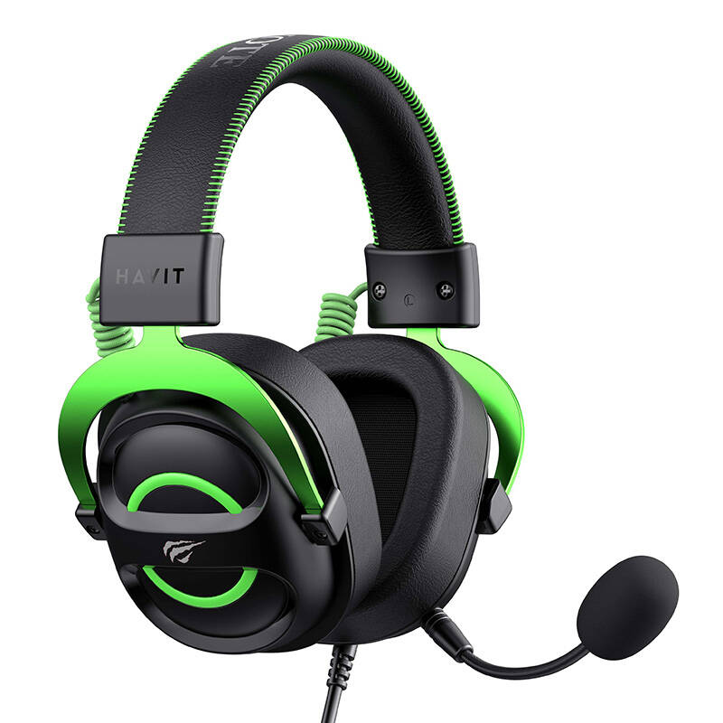 Gaming Headphones Havit H2002E (Black-Green) Havit