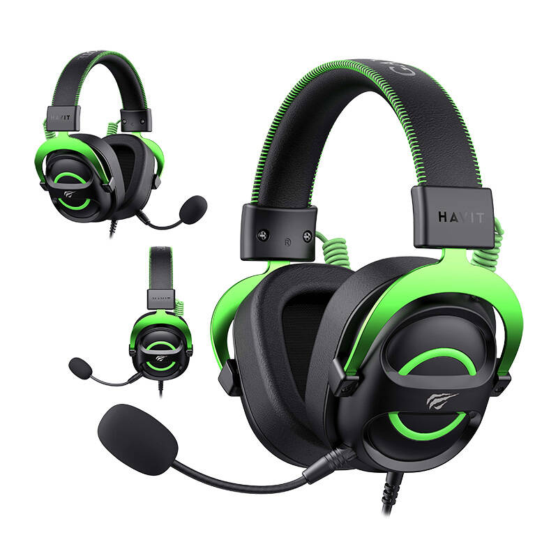 Gaming Headphones Havit H2002E (Black-Green) Havit