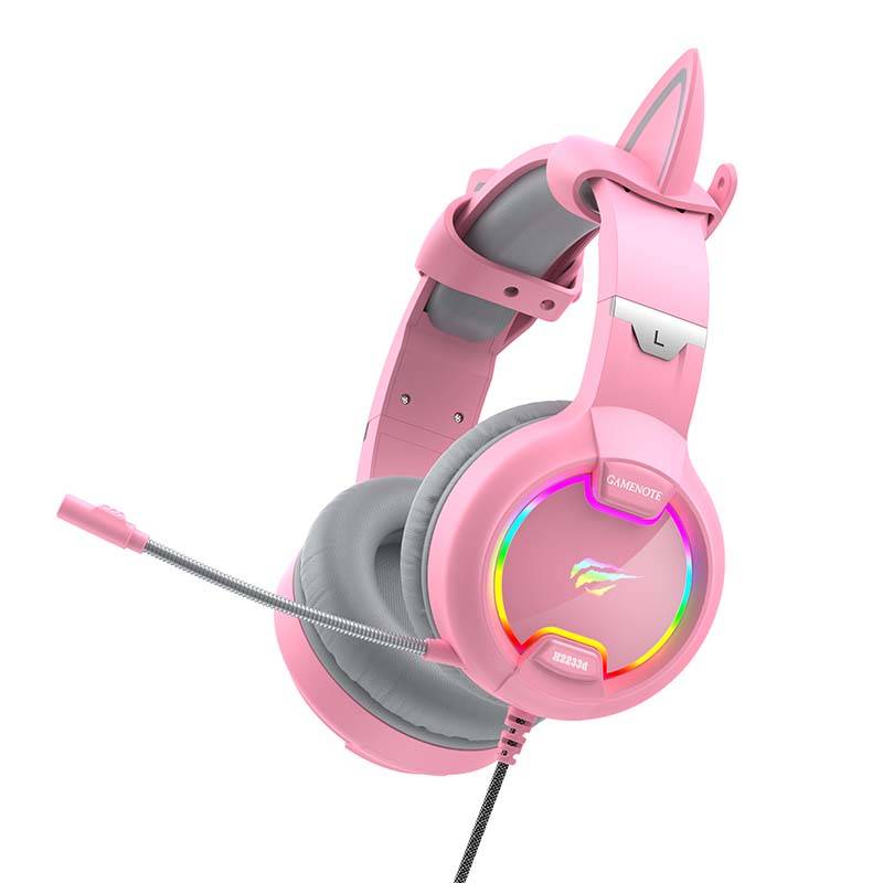 Gaming headphones Havit GAMENOTE H2233d  RGB (pink) Havit