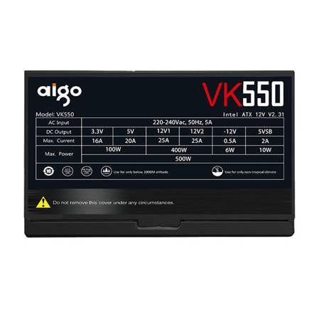 Computer Power Supply Aigo VK550 550W (black) Aigo