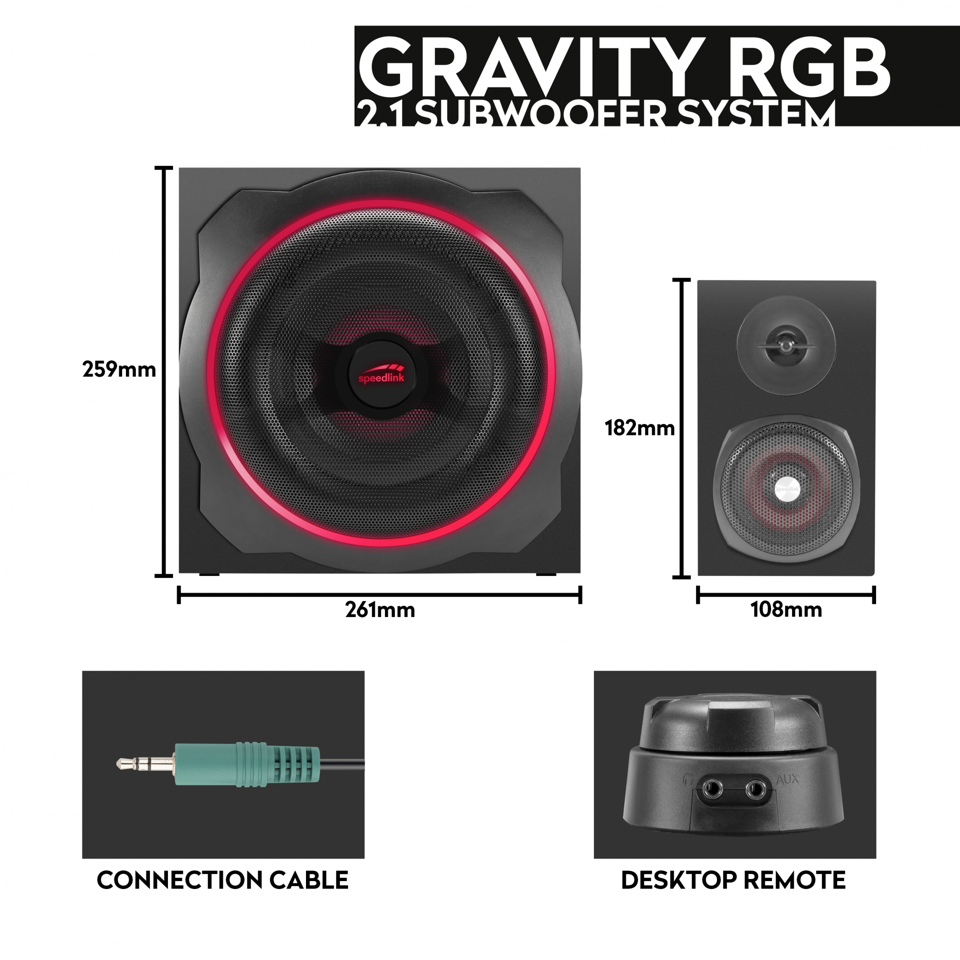 Speedlink - Gravity RGB 2.1 Speaker System