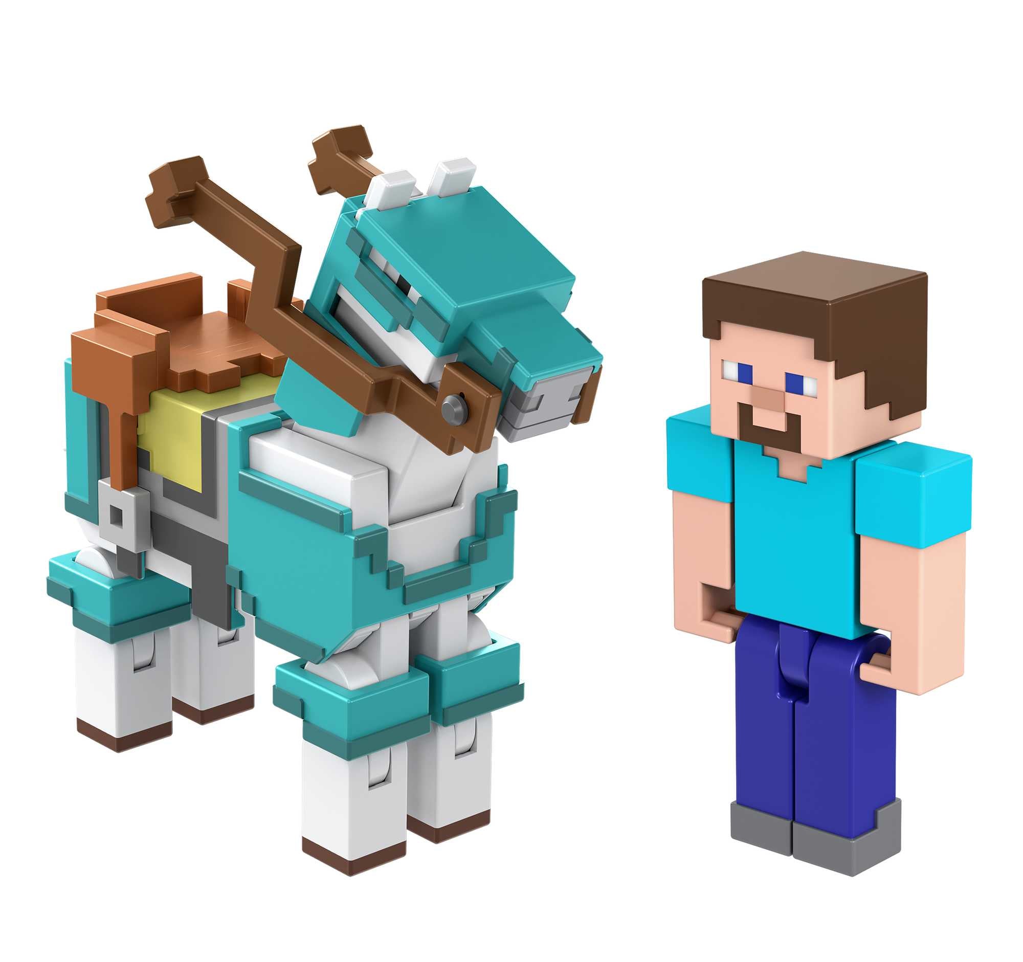 Minecraft - Armored Horse and Steve Figures (HDV39)