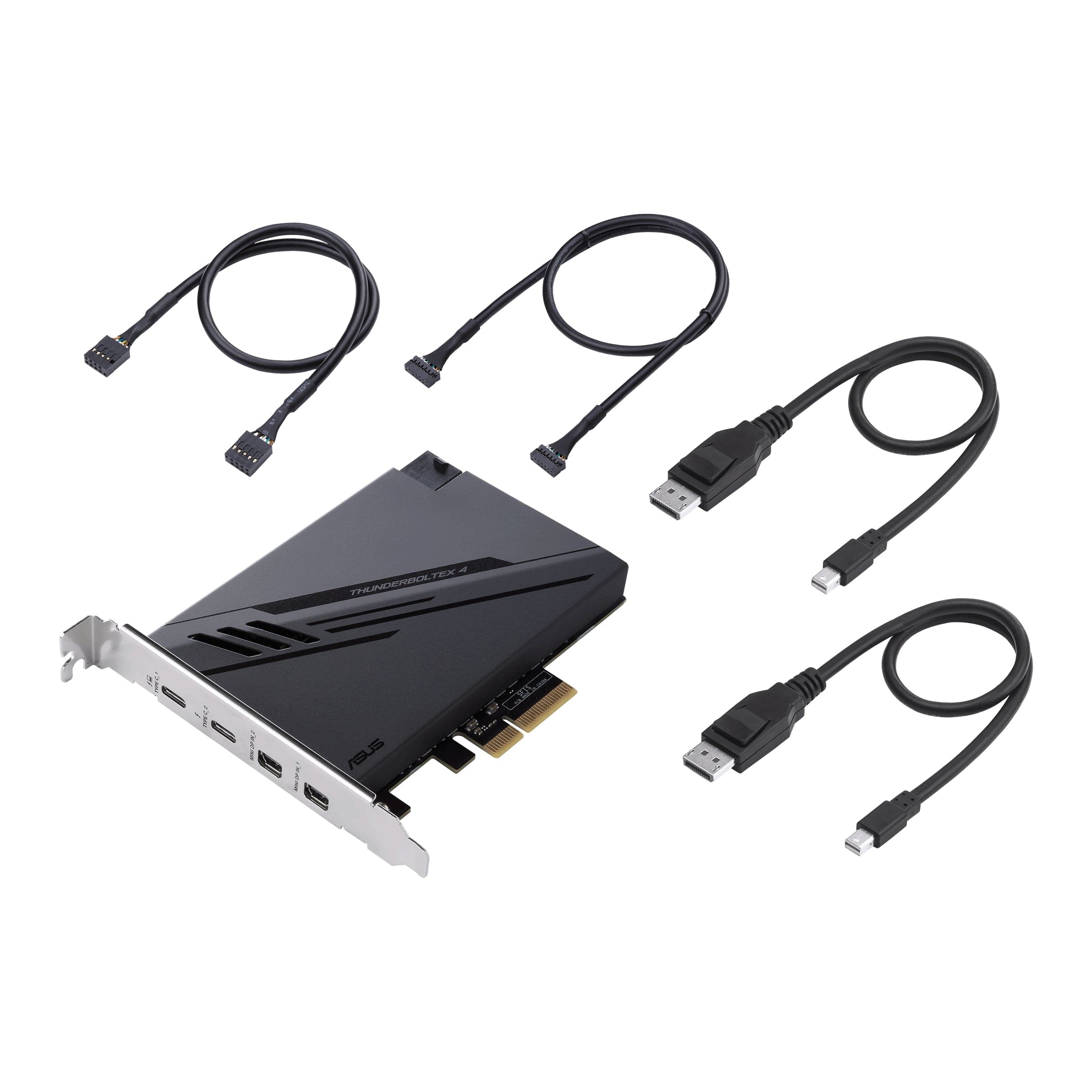 ASUS ThunderboltEX 4 PCIe Expansion card - 2 x Thunderbolt 4 (USB-C, 40 Gbps, 100W QC), 2 x miniDP Asus